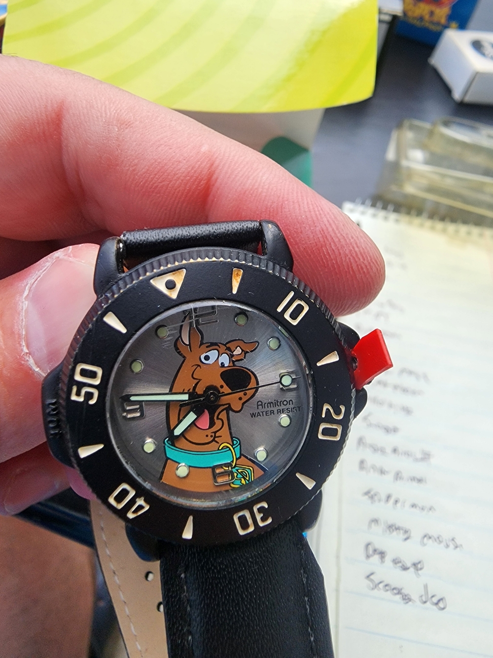 Armitron Black Scooby-Doo Novelty Dog Watch with Red Accent